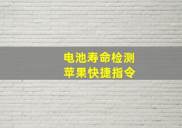 电池寿命检测 苹果快捷指令